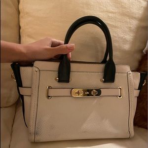 Coach Black and White Mini Tote